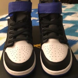 Black and white with Navy Blue Air Jordan